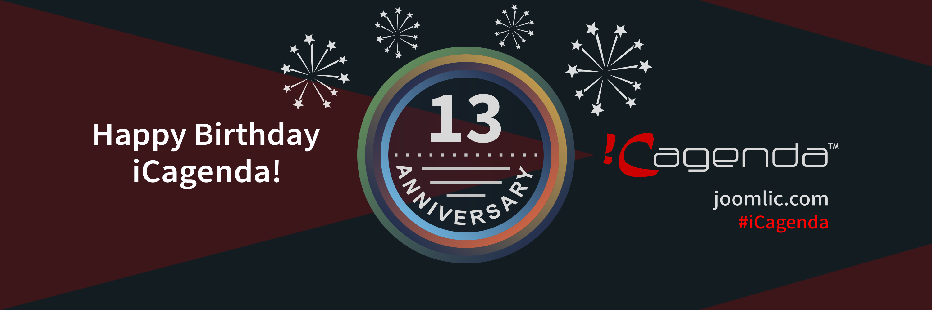 Happy Birthday iCagenda! 13th Anniversary (textual visual)
