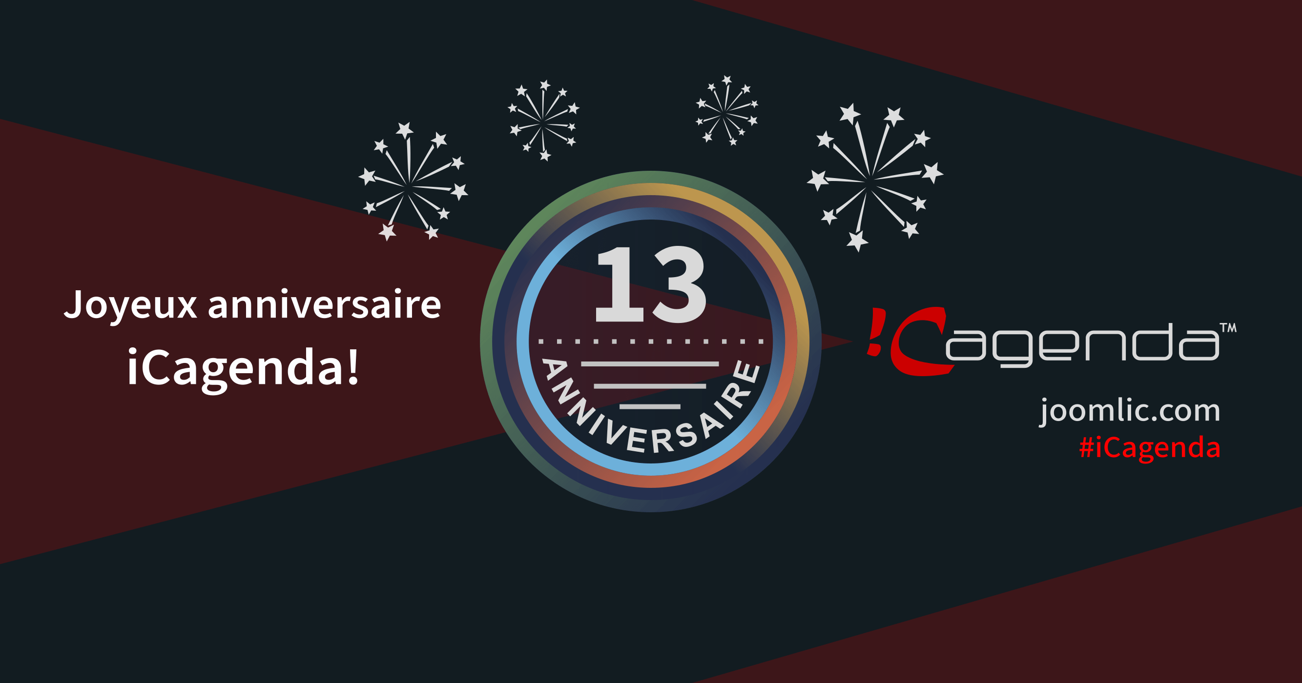 Joyeux anniversaire iCagenda! 13ème anniversaire (visuel text)