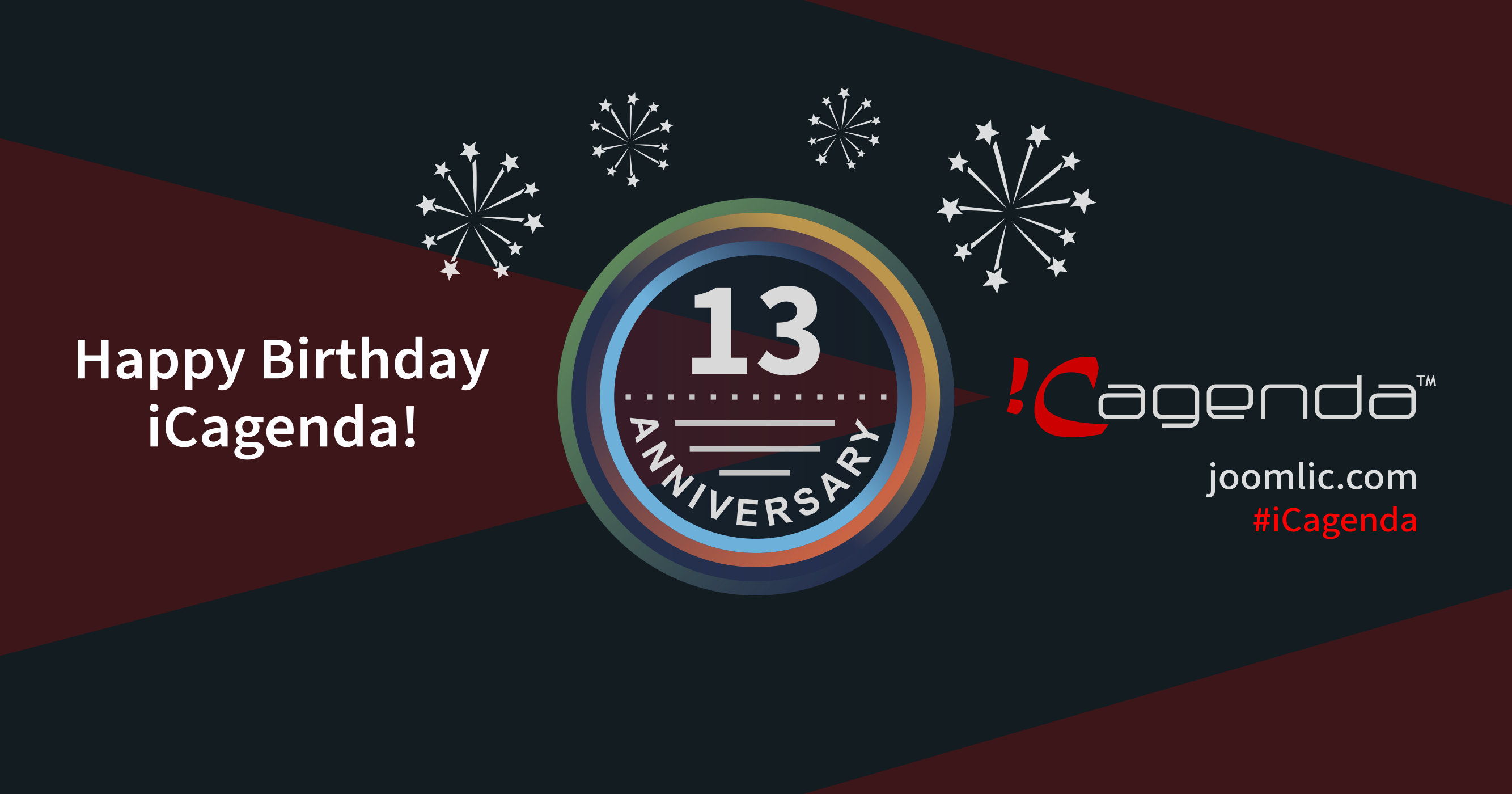 Happy Birthday iCagenda! 13th Anniversary (textual visual)