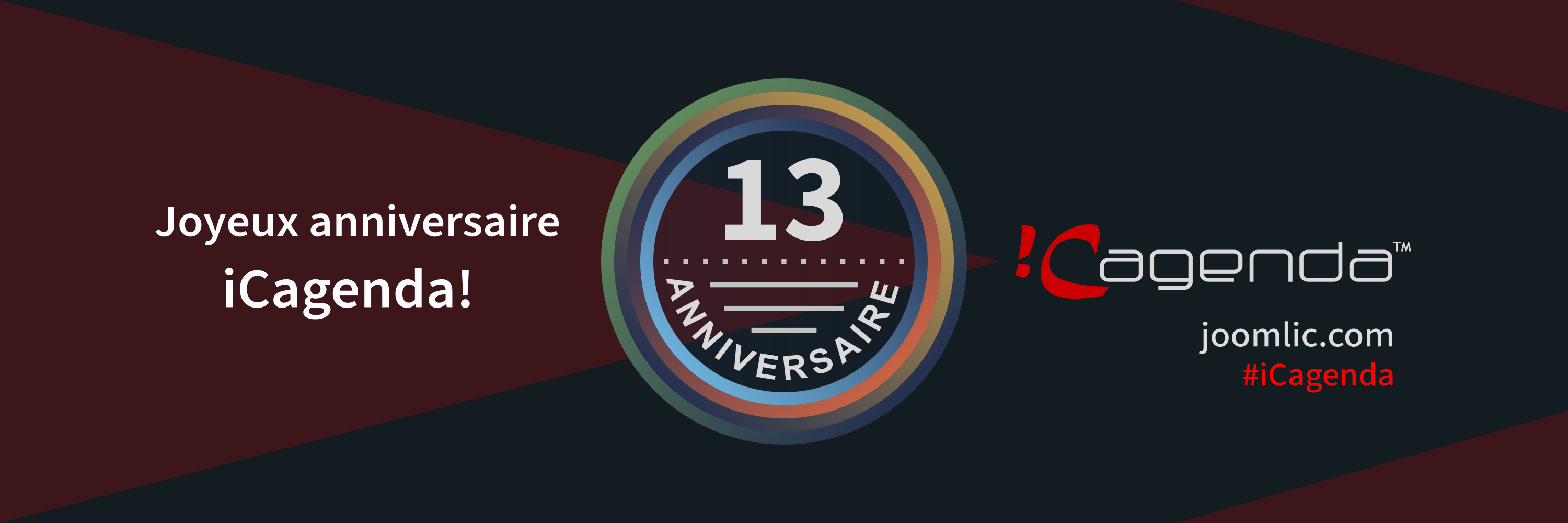 Joyeux anniversaire iCagenda! 13ème anniversaire (visuel text)