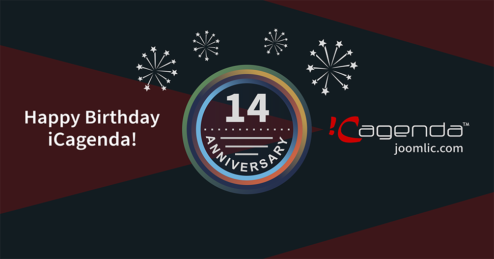 Happy Birthday iCagenda! 14th Anniversary (textual visual)