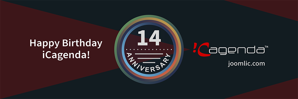 Happy Birthday iCagenda! 14th Anniversary (textual visual)